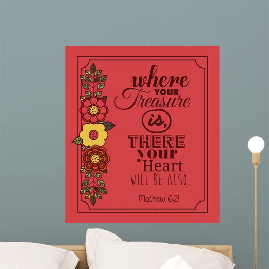 message in calligraphy design Wall Mural