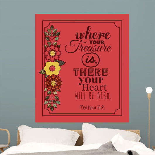 message in calligraphy design Wall Mural
