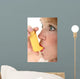 Woman Using Asthma Inhaler Wall Mural