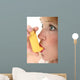 Woman Using Asthma Inhaler 2 Wall Mural
