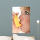 Woman Using Asthma Inhaler 2 Wall Mural