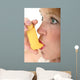Woman Using Asthma Inhaler 2 Wall Mural