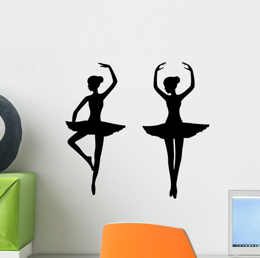 2 Ballet Dancers Wall Decal
