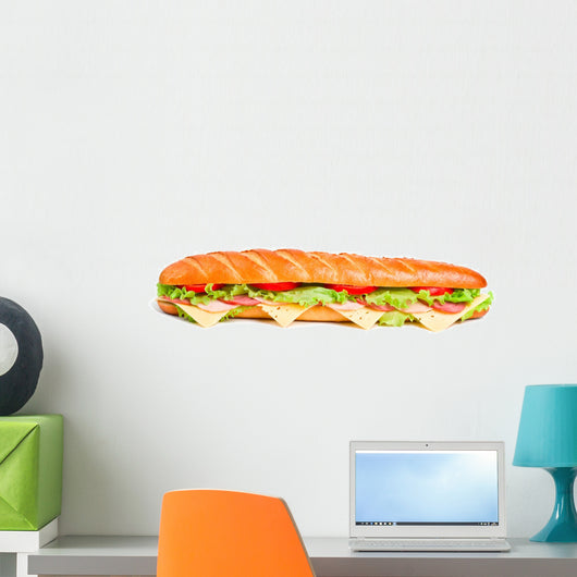 Long Sandwich With Lettuce Tomatoes Wall Decal