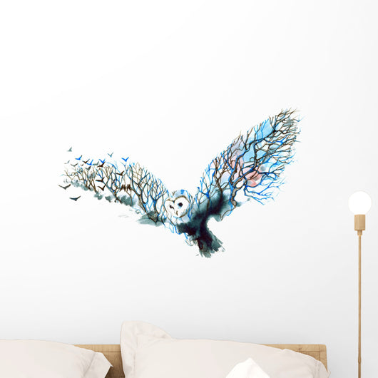 Watercolor Owl Wall Decal