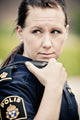 Confident Female Police Officer Wall Decal