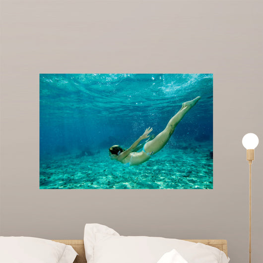 bikini underwater Wall Mural