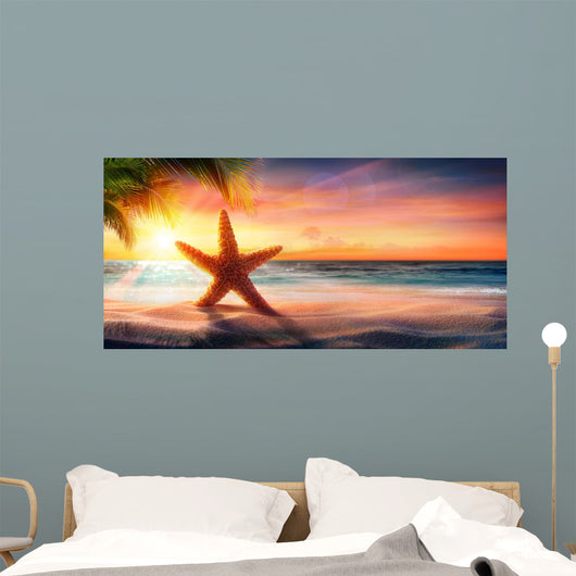 Starfish Sand Tropical Beach Wall Decal