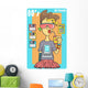Cute 80s Style Girl Wall Decal