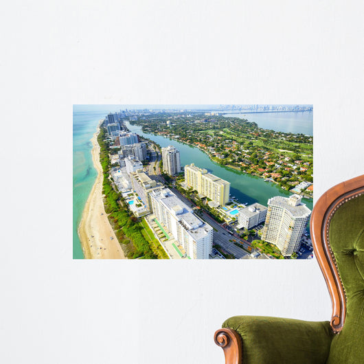 Miami Beach Aerial Wall Decal
