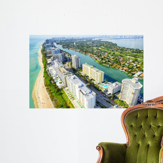 Miami Beach Aerial Wall Decal