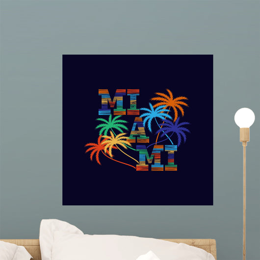 Miami Typography Poster Concept Wall Decal