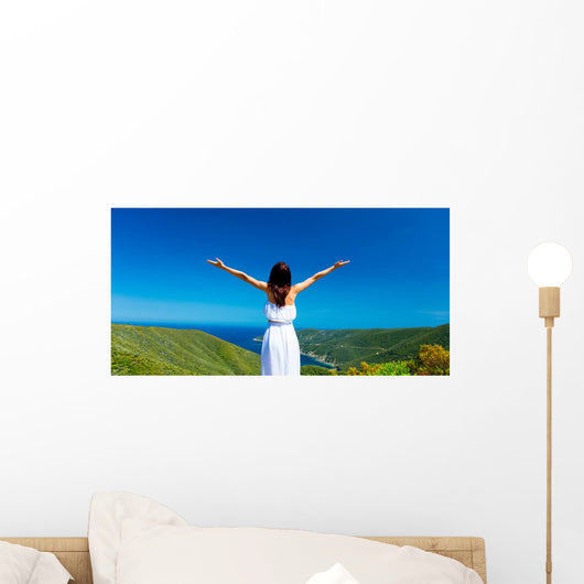 young woman in Greece Wall Mural