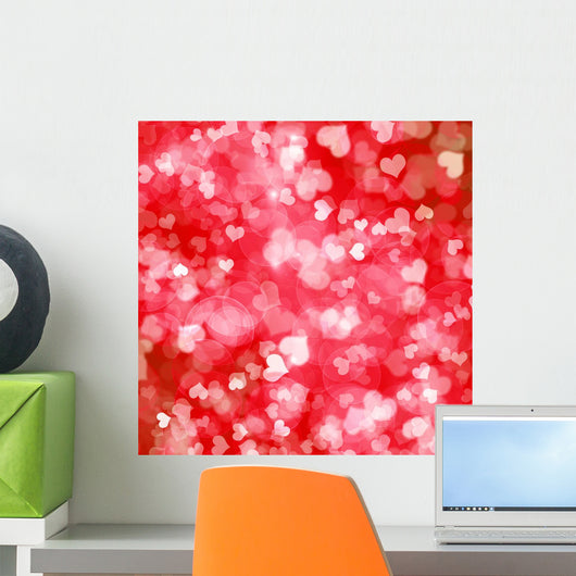 valentine pattern red small heart Wall Mural