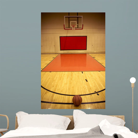 a basketball in field Wall Mural