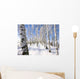 Frozen Birch Alley Winter Wall Decal Design 2