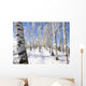 Frozen Birch Alley Winter Wall Decal Design 2