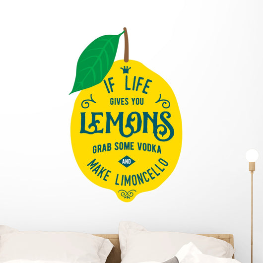 Motivation quote about lemons Wall Decal
