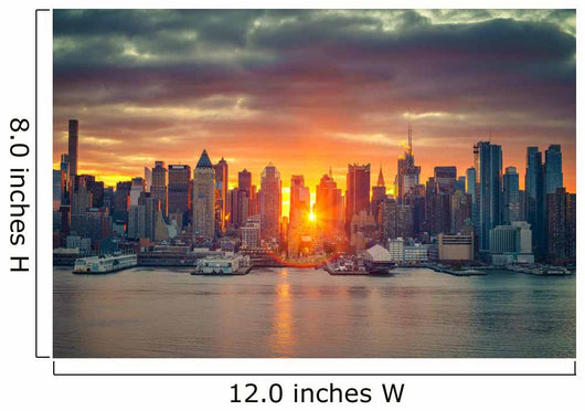 Cloudy Manhattan Sunrise Wall Mural