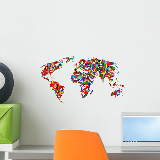 Flag Map Wall Mural