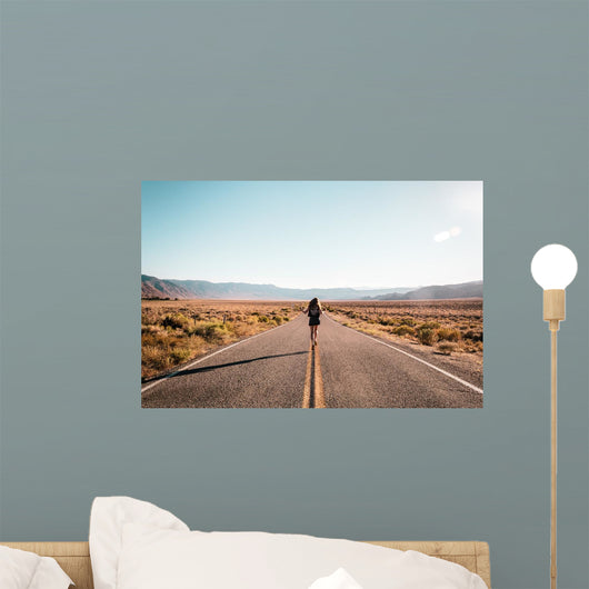 Girl Middle Route 66 Wall Decal