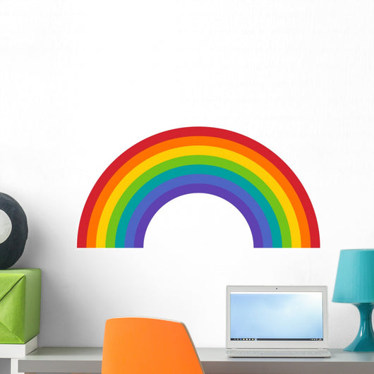 Colorful rainbow or color spectrum flat icon for apps and websites Wall Decal