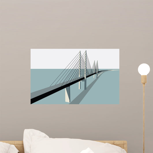 Oresund Bridge Vector Wall Mural