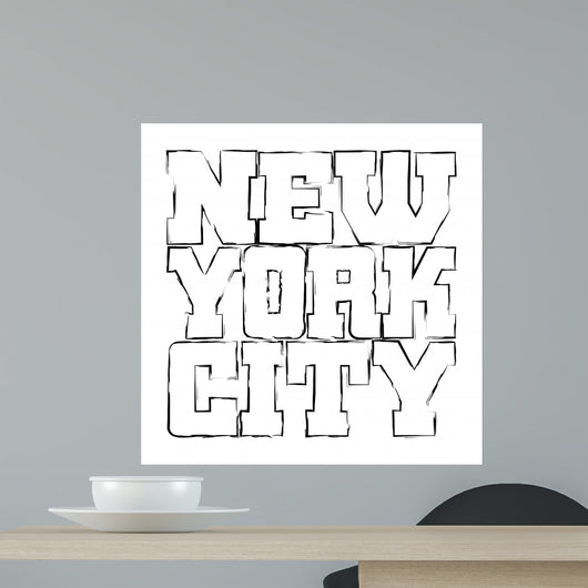 T Shirt Typography Graphics Wall Decal Design 1