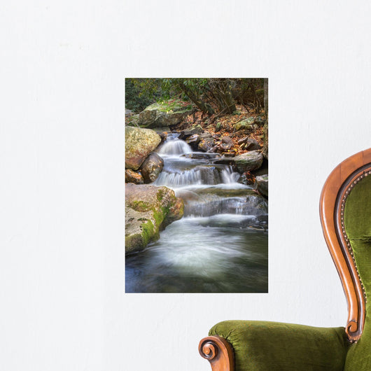 Autumn waterfall Wall Mural