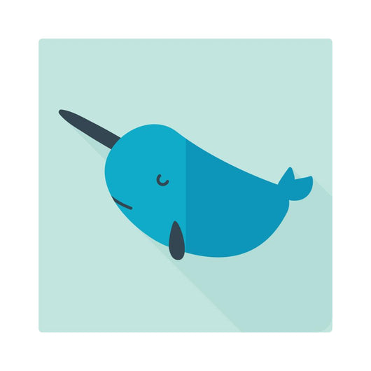 narwhal icon Wall Mural