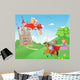 Knight Battling Dragon to Wall Decal