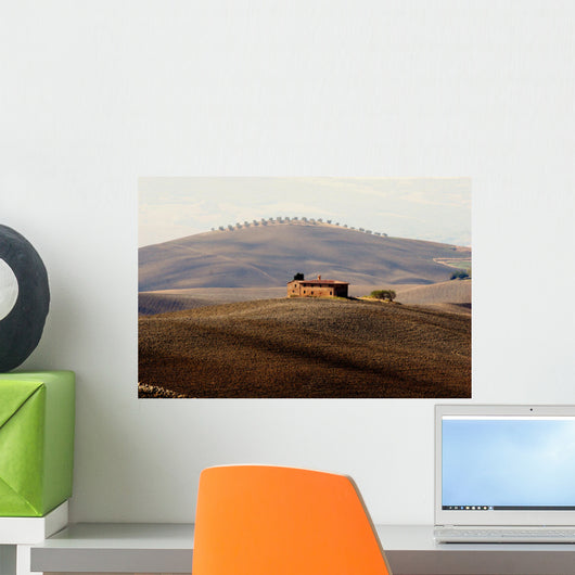 Farmhouse in typical Tuscan hills Wall Mural