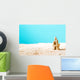Summer theme with sand castle Wall Mural