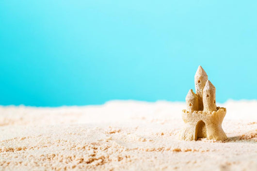 Summer theme with sand castle Wall Mural