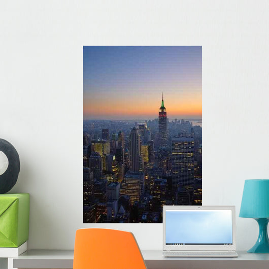 Panorama Manhattan and Sunset Wall Decal