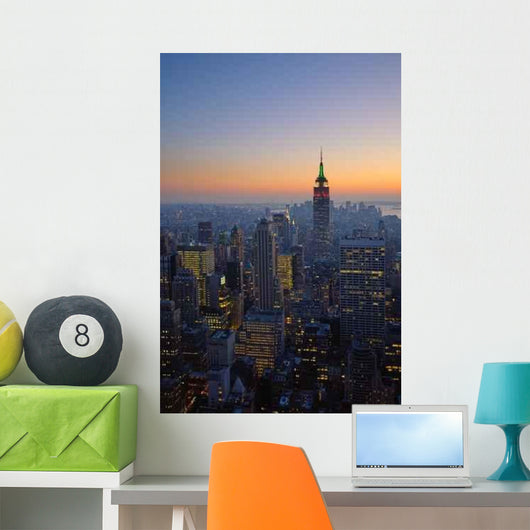 Panorama Manhattan and Sunset Wall Decal