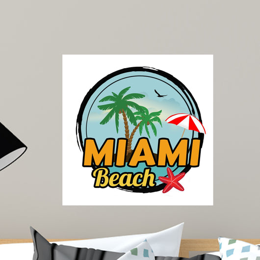 Miami Beach Sign Wall Decal Design 2