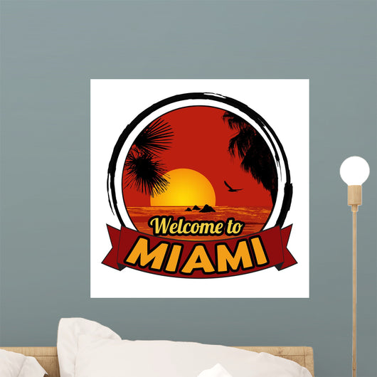 Welcome to Miami Sign Wall Decal