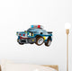 Cartoon Police Car Driving Wall Decal