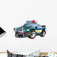 Cartoon Police Car Wall Decal
