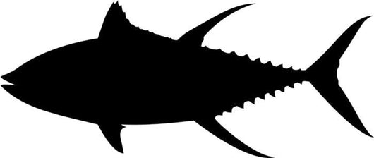 Black Yellowfin Tuna Silhouette Wall Decal