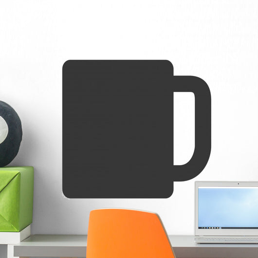 Drink concept represented by coffee mug silhouette icon. Isolated and flat illustration Wall Decal