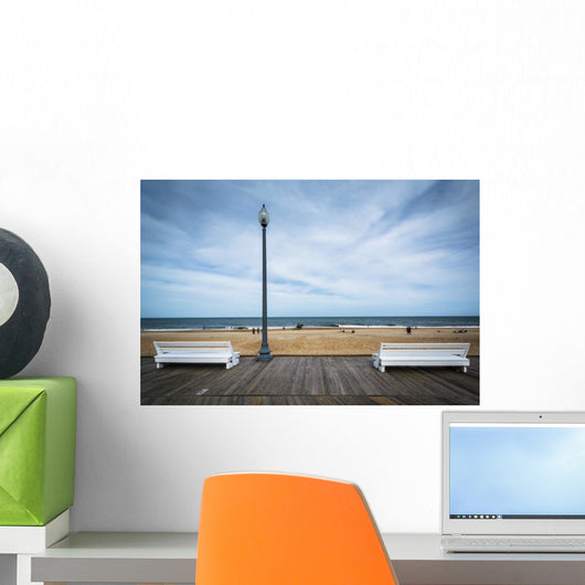 Benches Boardwalk Rehoboth Beach Wall Decal