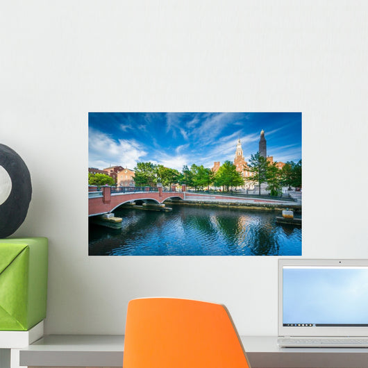 Historic Buildings and Bridge Wall Decal