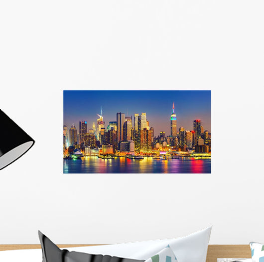 Manhattan Night New York Skyline Wall Decal