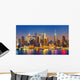 Manhattan Night New York Skyline Wall Decal