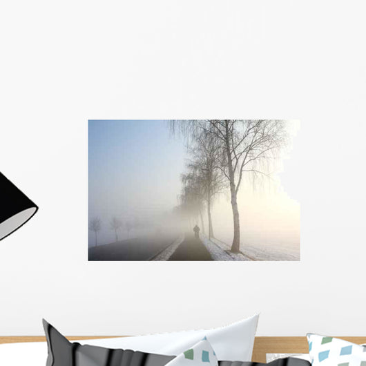 Snow Landscape Mist Wall Decal