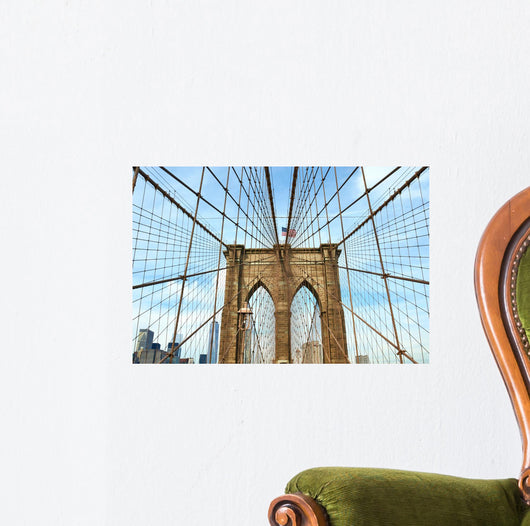 Brooklyn bridge pillar, New York City Wall Mural