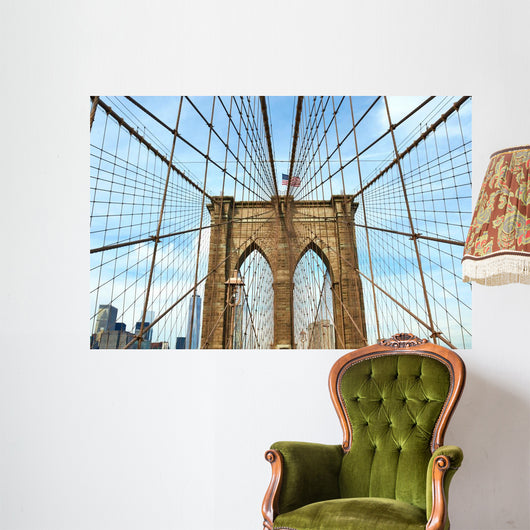 Brooklyn bridge pillar, New York City Wall Mural