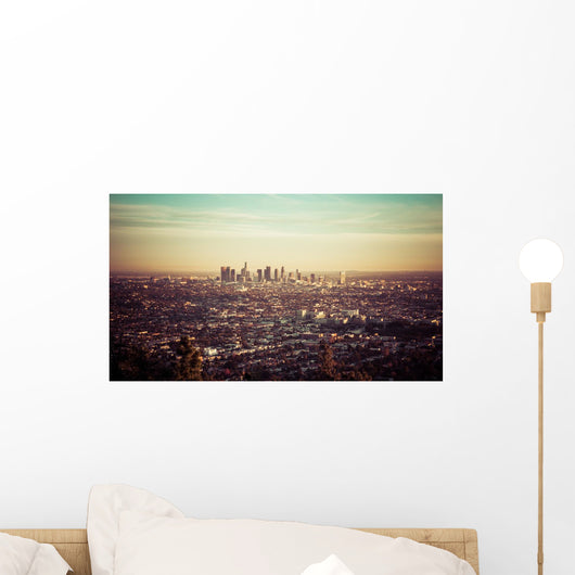 Los Angeles Skyline Sunset Wall Decal